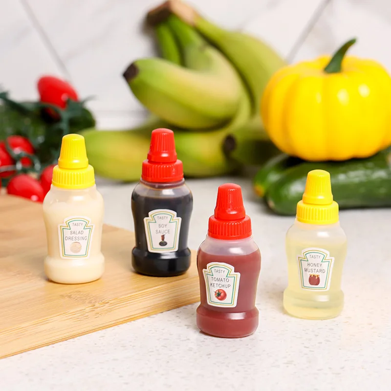 Mini Ketchup Bottle Mini Condiment Dispenser Honey Mustard Squeeze Sauce Container