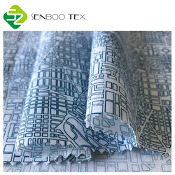 Certificate 120gsm 133x72 organic cotton poplin fabric geometric figure pattern printed by digital
