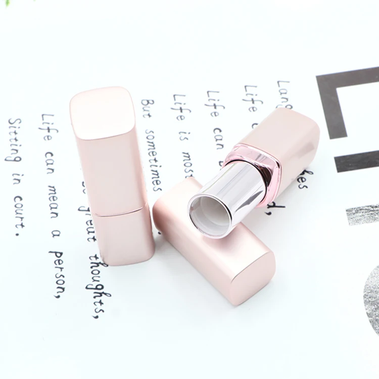 
Empty Square Gold Aluminum Lipstick Tube Cosmetics Lip Balm Packing Tube 