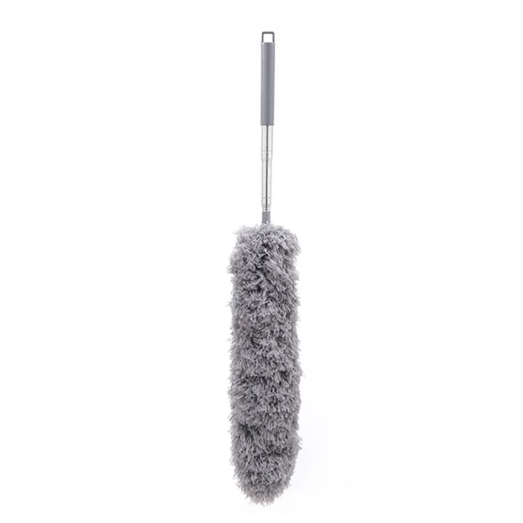 Extendable Feather Duster Stainless Steel Extension Pole Extra Long Dust Removal Telescopic Microfiber Duster
