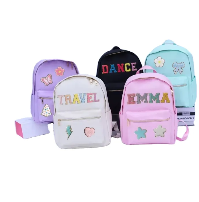 y USA Warehouse Free Shipping Waterproof Personalized Children School Bag for Girls Book Bag Kids Backpack Nylon Backpacks