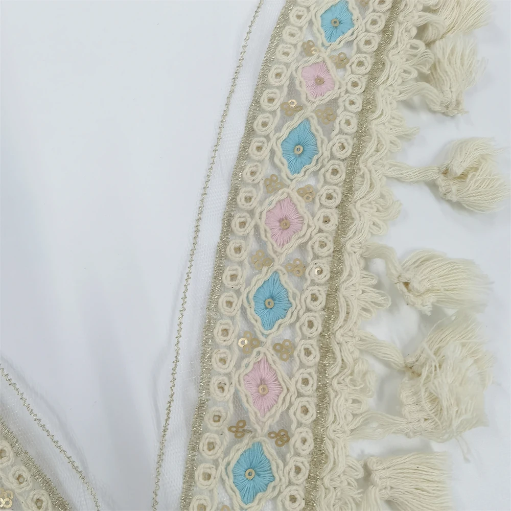 and Decorative Y Shaped Neck Patch Collar Beautiful Handmade Embroidery Neckline Patches With Sequin for garment
