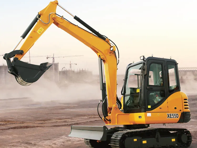 New XE55GA 5.5 Ton Small Crawler Excavator With Euro 3-4 Engine Excavadora Breaker Pipe Hammer Pipe