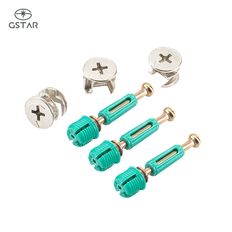 Furniture Hardware Cabinet Mini Fix Cam Screws Connecting Bolt Board