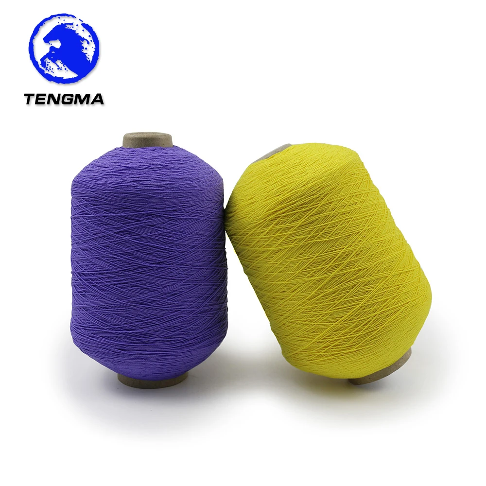 Production 90# 100# 110# 120# colored latex rubber thread covered yarn for socks