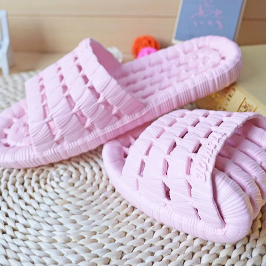 SL-076 Environmental Soft Bottomed Slippers Non-slippery Bathroom Leaks House Slippers For Women