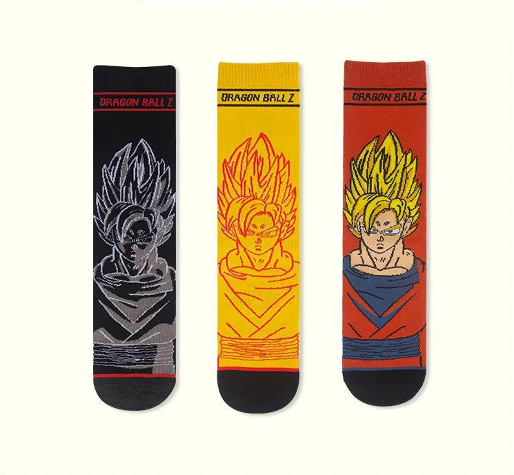 Custom men novelty funny socks combed cotton cartoon character socks japanese anime socks