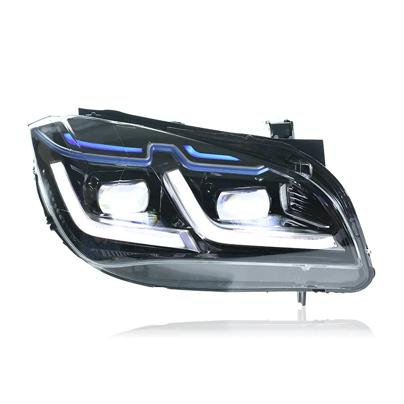 Suitable for 2010-2015 BMW X1 E84 headlight assembly  modified LED lens blue eyebrow daytime light LED turn signal