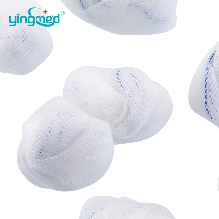 OEM gauze ball surgical sterilized raw cotton balls synthetic dental alcohol cotton balls with high absorbency whiteness