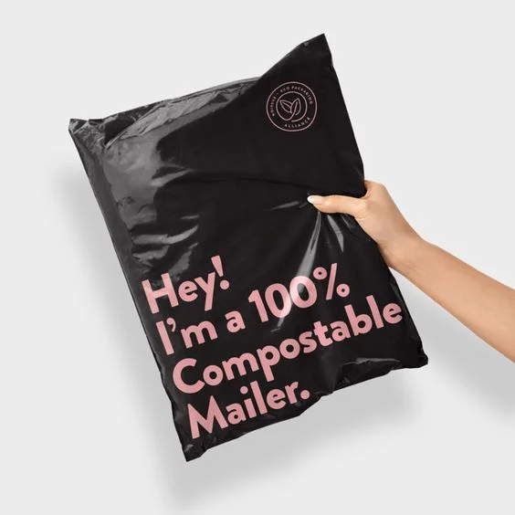 Custom Black Clothing Packaging Plastic Courier Mailer Shipping Envelopes Express Mailing Bags