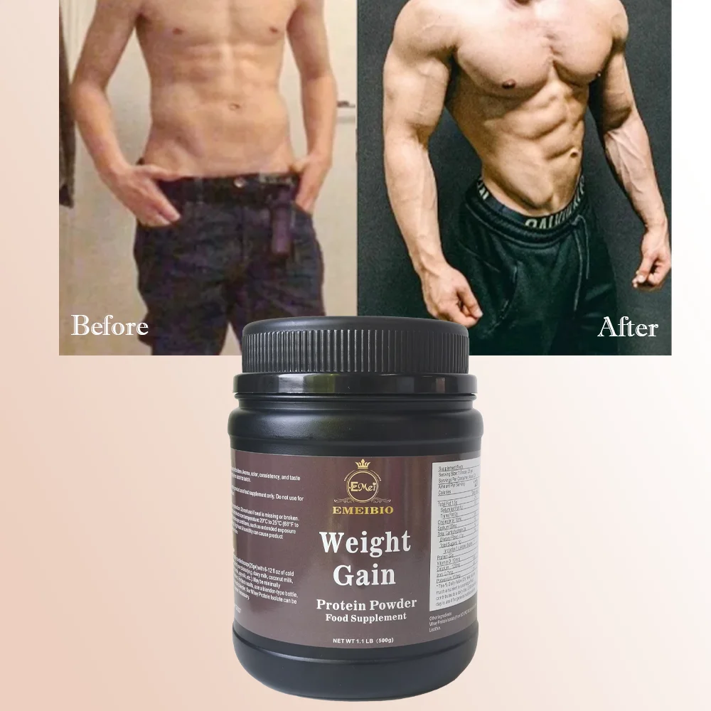 Weight Gain Powder OEM Manufactures Logo Fastest Weight Gain Whey Protein 100% Natural Food Supplement Protein Powder