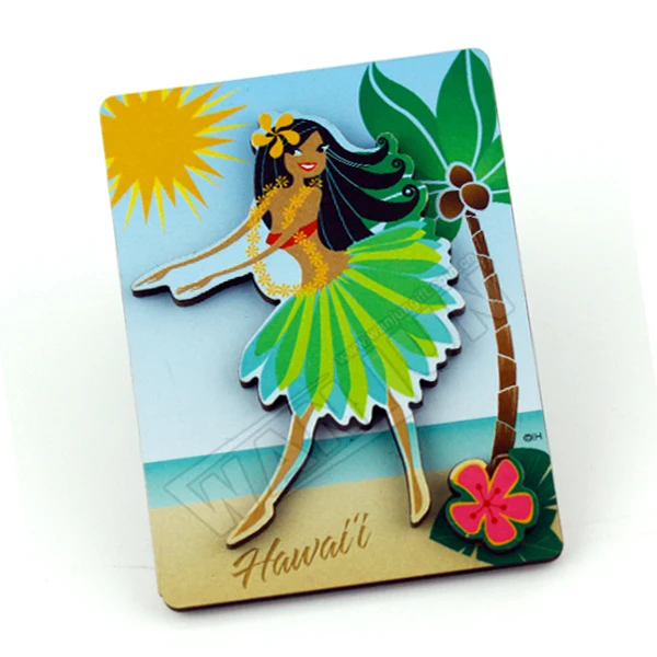 Custom Personalized Summer Island Fridge Magnet Women Samba Design Resin Fridge Magnet