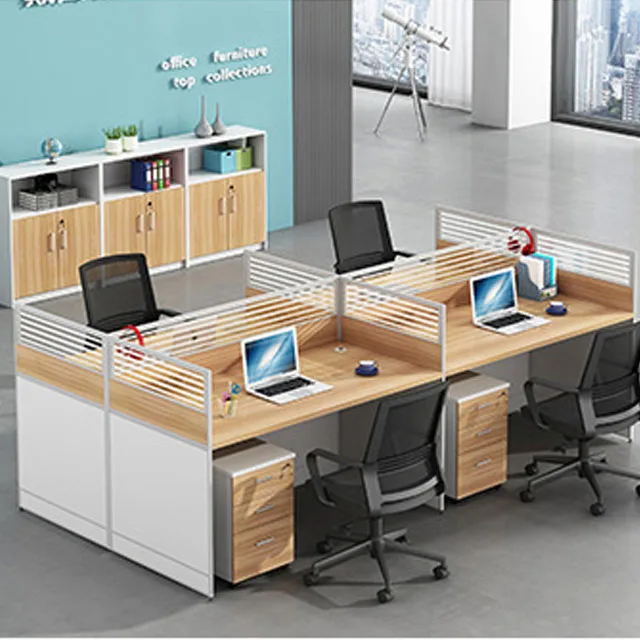 6 Seater Office Desk Workstation Cubicles L Type Workstation Work Station Desk Office Work Station