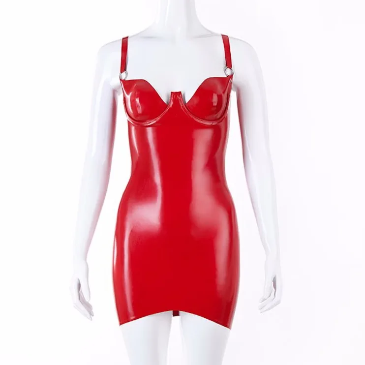 Fetish Latex Gummi Rubber  Black Tube Top Dress Fashion Generous Simple Fishtail  cosplay party Size S-XXL 0.4mm