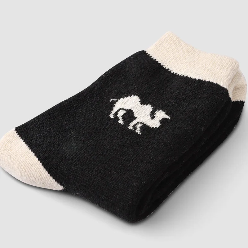 winter thickened camel wool socks unisex solid color casual terry sock mid-calf wool warm socks
