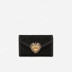 Women Black Evening Clutches Micro Sling Bags Lace Devotion Wedding Mini Single Shoulder bag