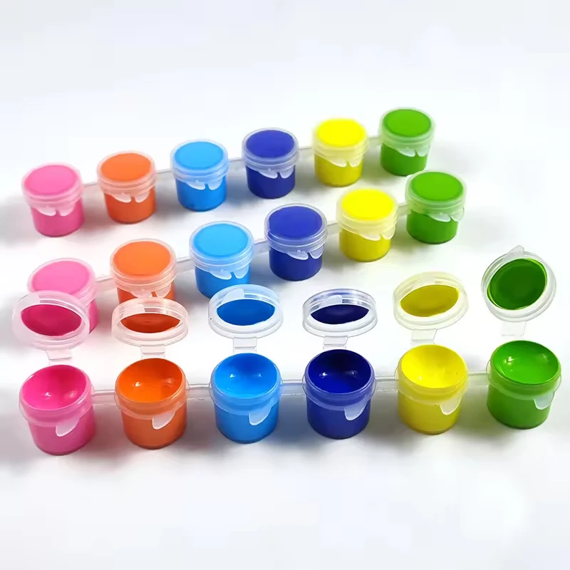 Bo Yi Xuan Hot Selling Paint Pots 2ml 3ml  5ml With 6/12  Colors Acrylic Paint Set For Painting