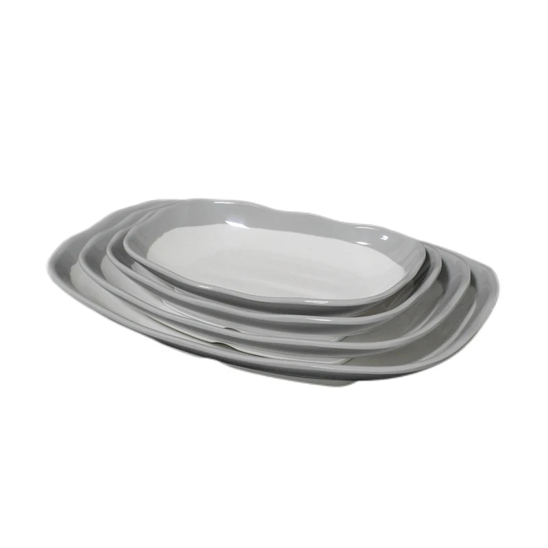 Hot Sales Custom Melamine Dinner Plates Food Grade Wholesale Melamine Plates Plastic Party Plates Sets Dinnerware Modern