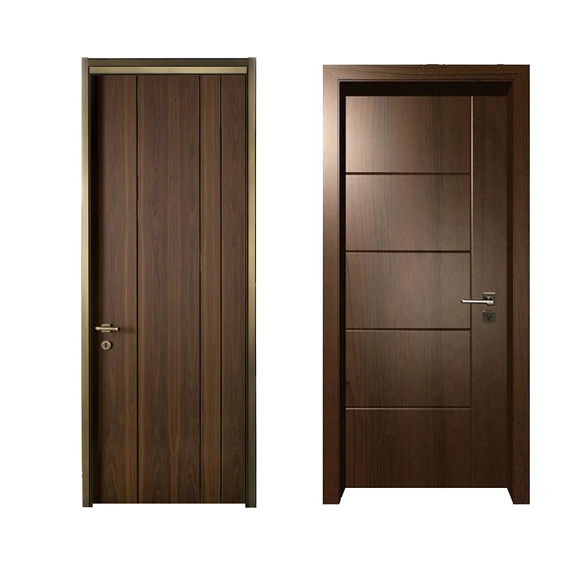 High quality Simple apartment house wood door Steel Armored Door doors wooden