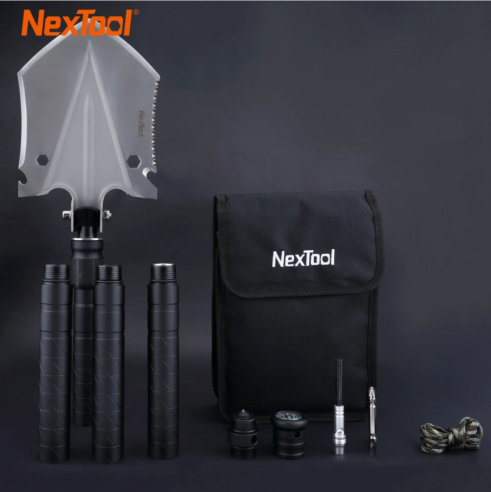 
Nextool Frigate 14-in-1 Camping Shovel Screwdriver Whistle Compass Hammer Multifunctional Emergency Survival Tools Kit 