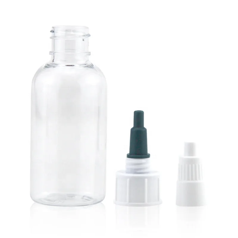 Empty Plastic Transparent 30ml 60ml Pet Ear Cleaning Dogs Cats Ear Mite Skin Care Face Eye Cream Serum Squeeze Dropper Bottles