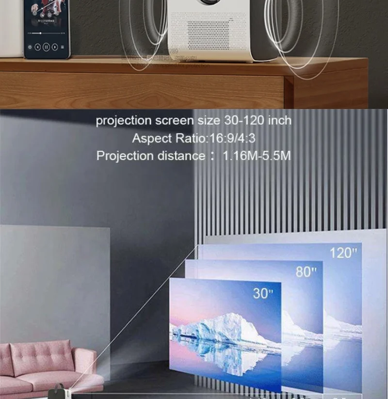 Лидер продаж на Amazon портативный карманный мини-проектор Q3 5000 люмен 1280x720p с ЖК-дисплеем для смартфона