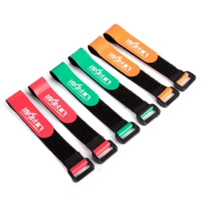 Custom Logo Nylon Soft High Tenacity Adjustable With Plastic Metal Buckle Hook And Loop Tape Battery Strap