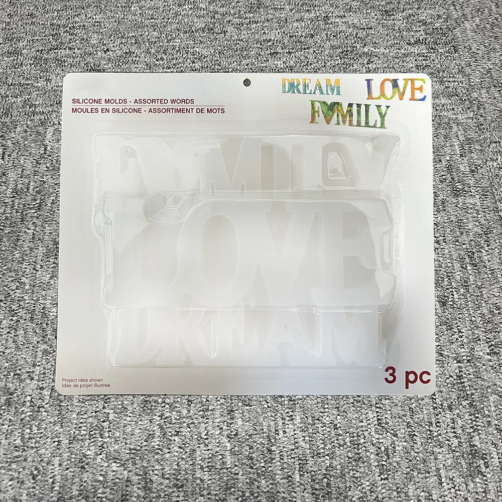 Epoxy Resin Words 3CT Mold Silicone Mould DIY Handcraft Making Tools