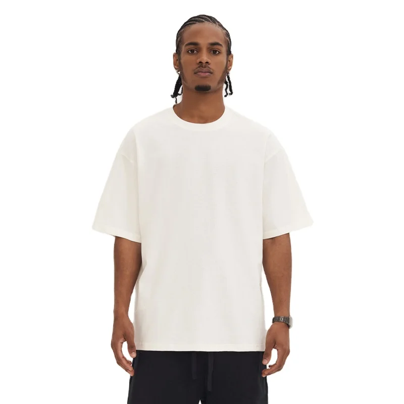 Blanks Oversized T-shirts unisex boxy t shirt hip hop t-shirt solid heavyweight 100% Cotton 220 GSM streetwear t shirt for men