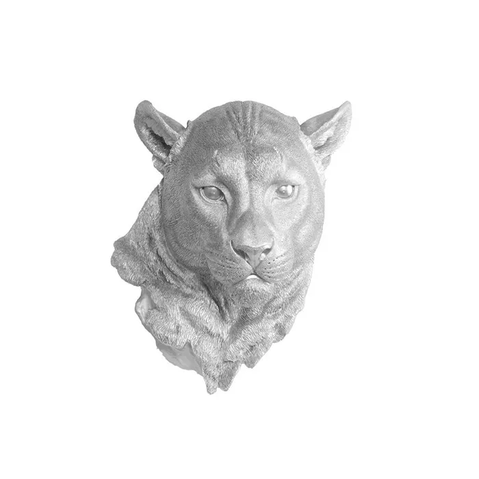 Faux Mountain Lion Head Custom Color Fake Animal Wall Decorative Resin Mounted Replica Taxidermy Art Mount