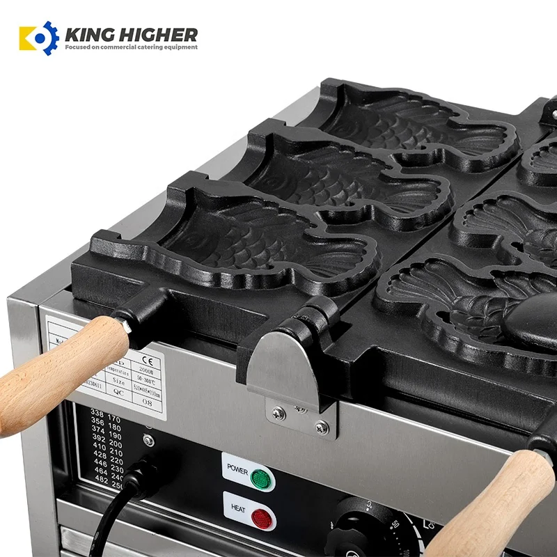Commercial Crispy Taiyaki Maker Automatic Gas Waffle Fish Machine New Used Home Snack Machine for Cooking Fish Cake Ice Cream