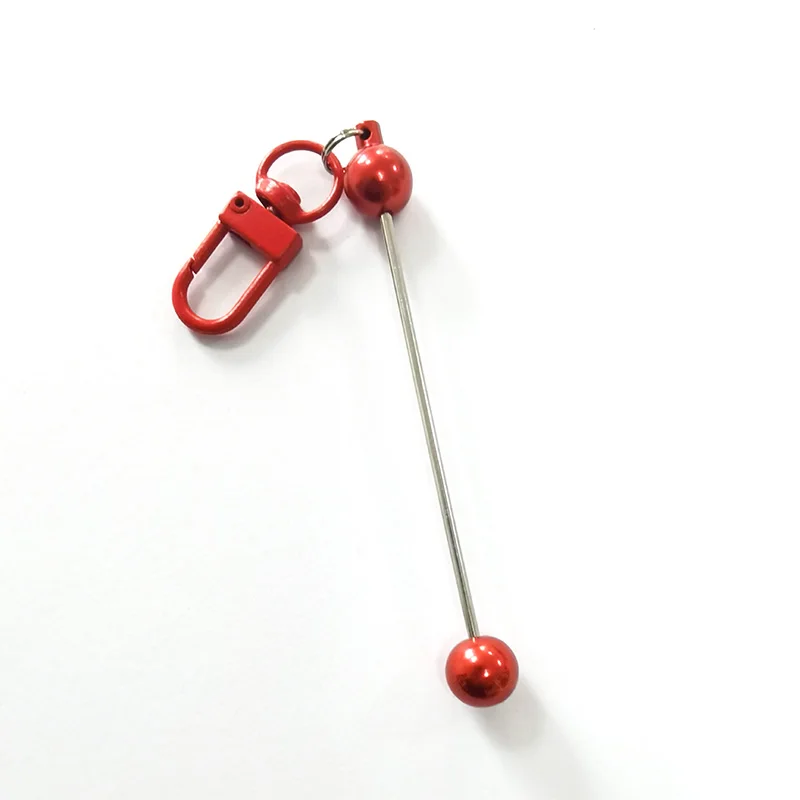 Personalized Metal aluminum stainless steel Beaded Charms Decor DIY Bar Keychain