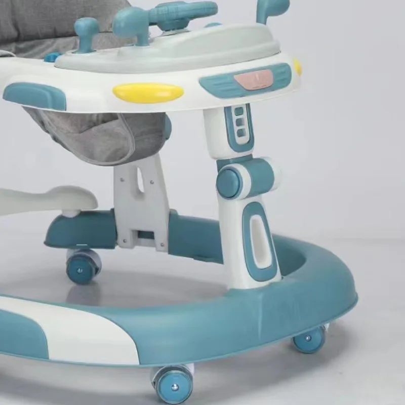 3in1 Baby walker 6 PU Wheels Cheap Custom Logo music light sit-to-stand learning