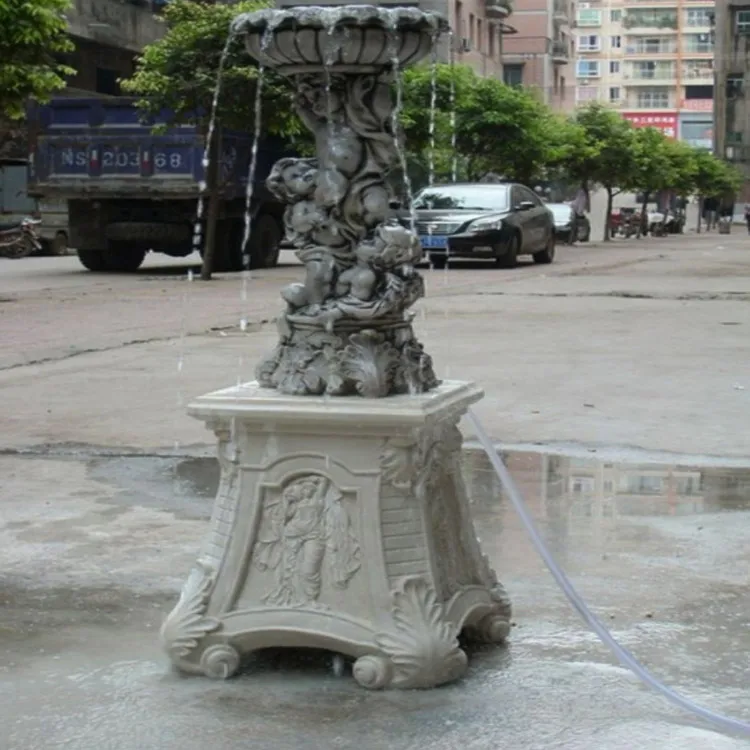 Large White Marble Water Fountain Garden Granite Pool Fountains Decorative Outdoor French Stone Garden Sculpture Fountain Mould