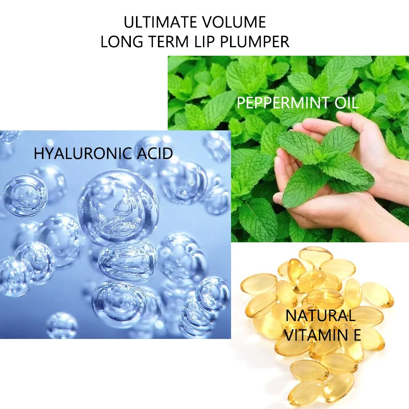 Private label hyaluronic acid lip plumper gloss