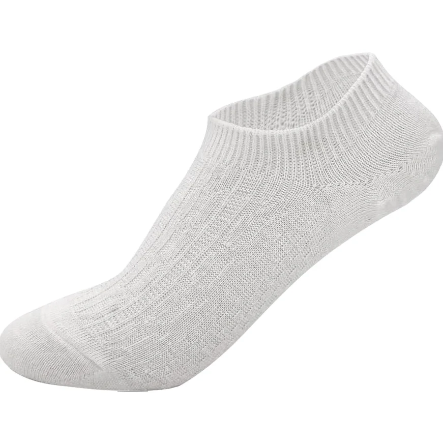 Customized Senior Children Men Women Natural Organic Jacquard Knitting Breathable No Show Boat Tube Plain Pure Hemp Socks