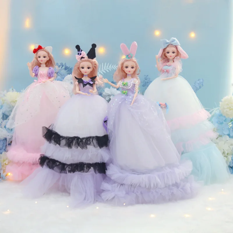 30CM Beautiful Princess Fairy Fashion Baby Dress Model Bjd Dolls With Dress Clothes forKids Girls Toy Gifts