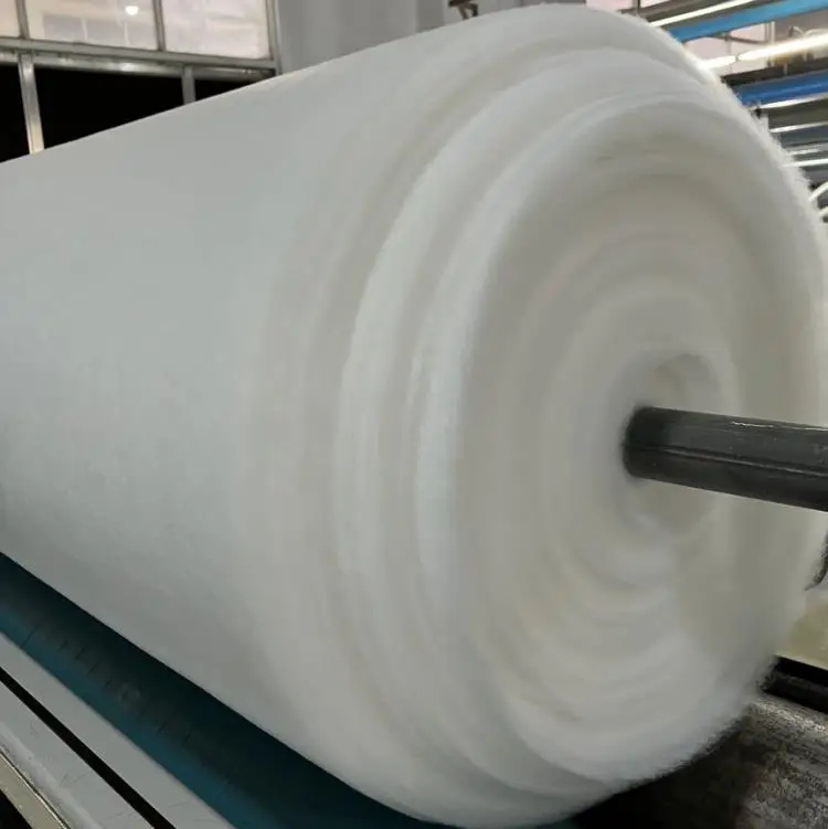 Nonwoven thermal bonded polyester wadding rolls for sofa