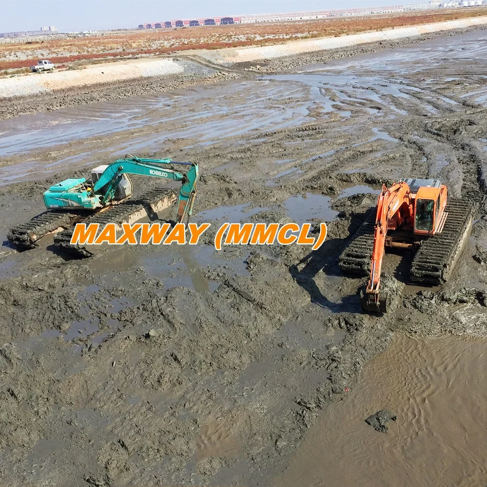 MAXWAY (MMCL) Heavy duty design  Amphibious Pontoon  for DOOSAN, SUMITOMO, KOBELCO Excavator, Model: MAX200PU-S