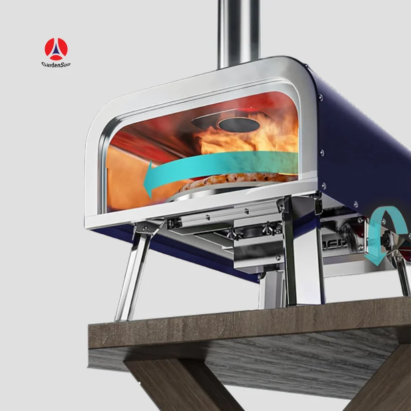 Gardensun Chinese Supplier pizza gas oven 13 inch countertop pizza oven rotatable