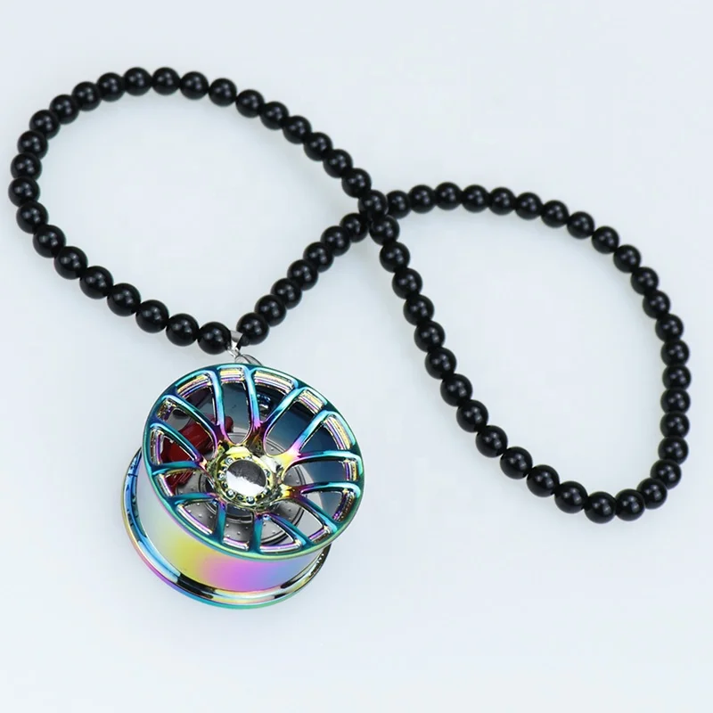 Car wheel shape 45mm rearview mirror pendant hanging brake disc wheel tire car interior jewelry 6 colors