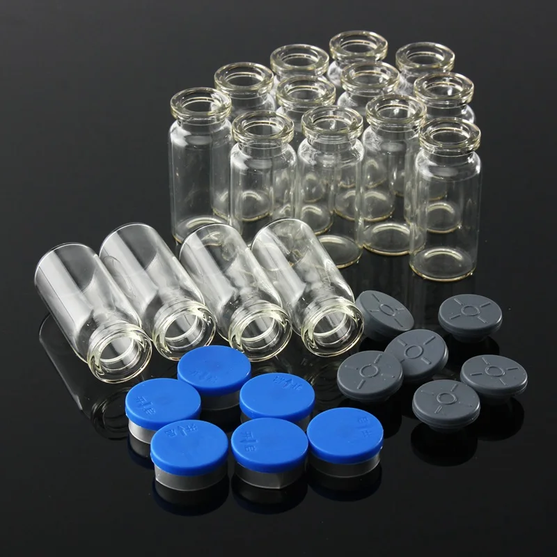 
10ml Empty Glass Boxes Vials with Stopper Seals Cosmetic Bottles DIY Clear Transparent Glass Jars Containers 