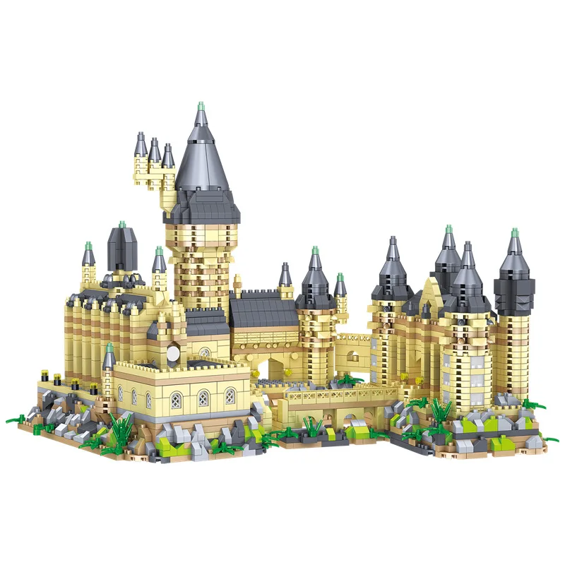 Новая коллекция 9928 сборка 3D модель мини-кирпичные игрушки волшебный замок микростроительные блоки деревянный набор Идеальный Рождественский подарок
