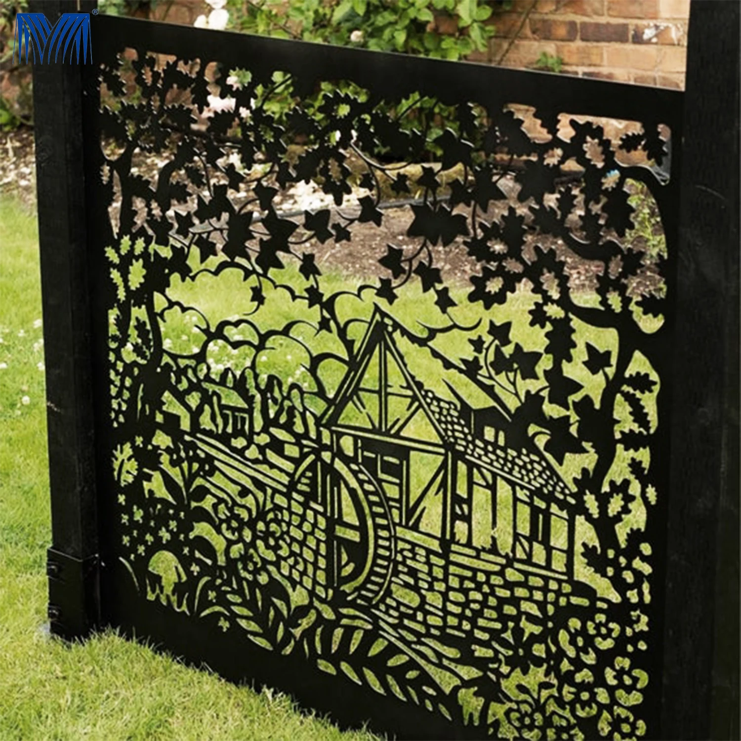 Garden privacy  iron panels double  luxury  home  decorative fencing balcon fence gates and fences for front yards