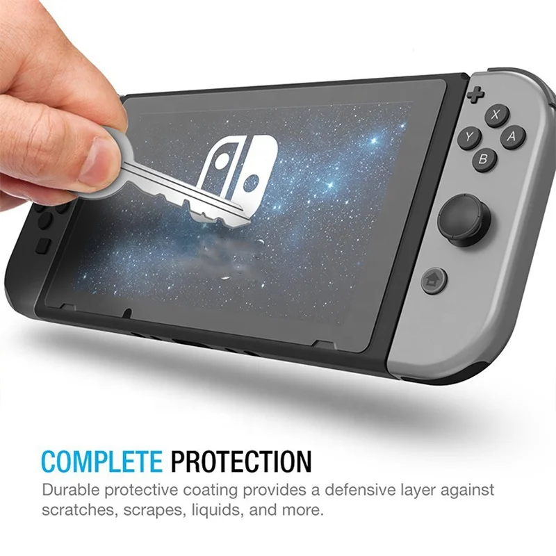Прозрачное закаленное стекло 2PCK 2.5D HD для защиты экрана игрового плеера Nintendo Switch Защита