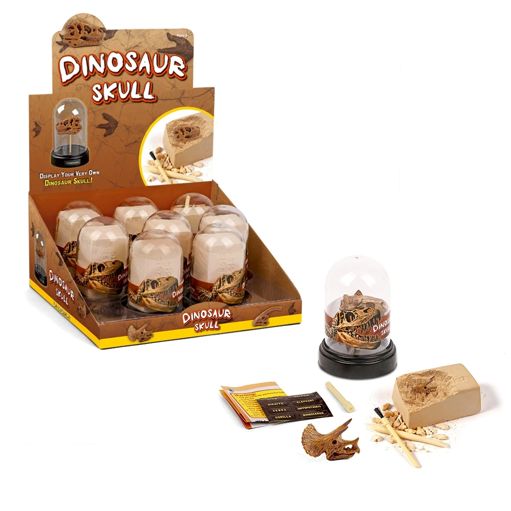 High Quality 3D Stem Toys Educational gifts discover Dinosaur Skull Skeleton Fossil