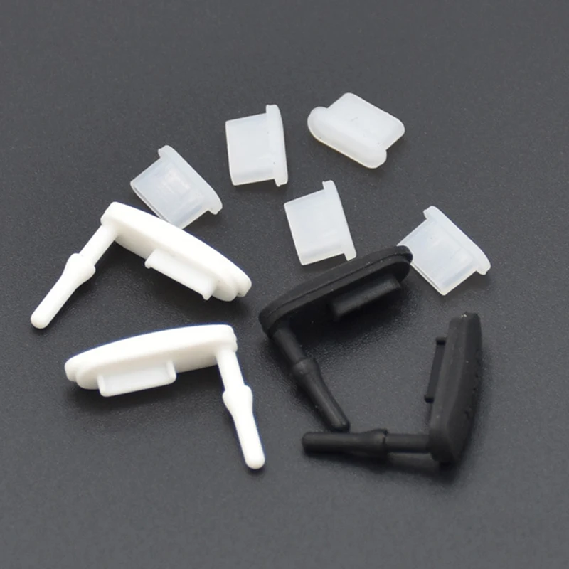 wholesale Silicone Rubber Micro USB Port Dust Cover Plug for Type-c port with Custom Packaging Private Label Available