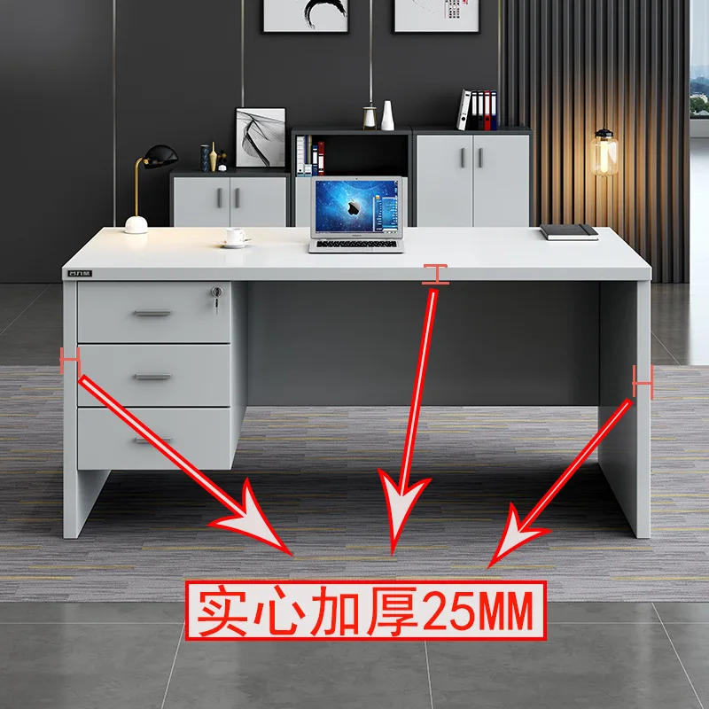 Home Office 47 Inch Computer Desk Oak Wooden Study Table with Storage Drawers for Kids and Teens