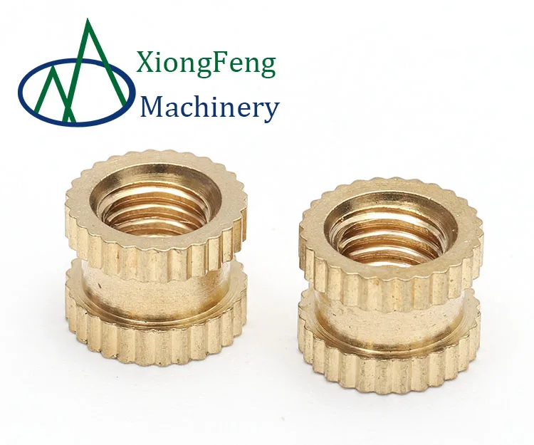
Custom precision CNC machined brass nuts threaded inserts nuts 