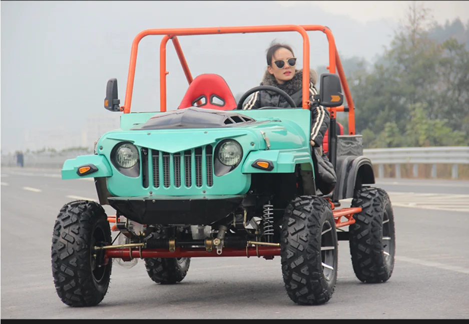 2022 Cheap Gasoline 4 Stroke 300cc Racing Go Kart for Sale, Off Road 4x4 Dune Buggy for Adults